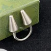 Open Ended Ring New Personality Cone Designer Ring Exaggerate Open Size Rings Unisex Silver Anello Jewelry With Box