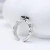 2023 Fashion Europe and America Hot Selling S925 Sterling Silver Irregular Texture Retro Cool Style Small Design Sense Open Ring