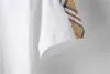 Designerskie koszulki męskie czarny beżowy kolor luksusowy klasyczny kraciasty marka 100% bawełniana moda na dzianina wygodna zwykła ulica 03