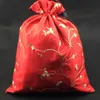 30 stks Borduren Fruit Reizen Schoen Opbergvak Satijnen Doek Trekkoord Grote Gift Pouch Lavendel Spice Thee Snoep Verpakking Bag255l