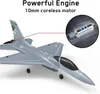 Electric/RC Aircraft F16 4CH RC aircraft 2.4G 6-axis Falcon Radio-controlled aircraft One button pneumatic fixed wing F22 RC fighter model boy foam toy 230724