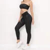 Aktywne zestawy Zeehooh Yoga Suit Women Gym Printed Switching High Talle Tip