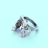 Cluster Rings Simple Vintage For Women's 925 Silver Ring Noble 17.5MM Crown Female Luxury Jewelry Cubic Zircon Inlaid Wedding