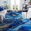 Tapis Teal Gold Marble Carpet for Living Luxury Home Decorations Sofa Table Large Area Rugs Bedroom Foot Mat Balcon Floor Mat R230725