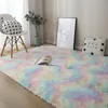 Tappeti Nuovi colori dell'arcobaleno Tappeti Tie Dyeing Tappeti morbidi morbidi per camera da letto Soggiorno Tappetini antiscivolo Tappeti per camerette per bambini R230725