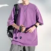 2023 Streetwear Summer Mens Oversiase T Shirt Batik Kwas Kwas T-shirty Kobiety z krótkim rękawem ciężki tkanina bawełniana koszulki