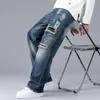 Jeans Masculino Calças Casual Vintage Roupas Largas Calças de Perna Reta Moda Coreana Homem Streetwear Harajuku Oversize