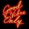 17 14 polegadas Gift Good Vibes Only tubo de vidro Neon Light Sign Home Beer Bar Pub Recreation Room Game Lights Windows Glass Wall Sign294Y