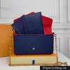 デザイナーハンドバッグ女性バッグ財布クラッチレザーオリジナルボックス高品質の品質日付コードシリアル番号1つのチェーンバッグクロスボディ3つ