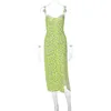 Повседневные платья модные цветочные vingate slit slit plore 2023 Летний отпуск макси женский тонкий рукав
