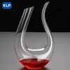 Bicchieri da vino KLP Decanter Cristallo con manico Senza piombo Divisore rosso Brocca Bottiglia per uso domestico Stile europeo 230724