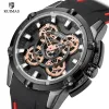 2023 ruimas relojes de cuarzo de lujo para hombre reloj de pulsera deportivo militar de lujo correa de silicona negra reloj impermeable 547219b267c