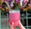 3oz Mini Shot Wine Glasses Tumbler Stainless Steel Beer Cup with straw and lid Wholesale 0725