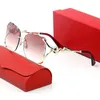 Projektanści okulary przeciwsłoneczne dla kobiet Designerskie okulary przeciwsłoneczne S090 7288 17425 SKARNE Luksusowe szklanki Rimless Modna Moda Męs