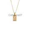 Pendant Necklaces Classic Tarot Cards Pendant Necklace For Women Colorful Design Love Hands Moon Sun Crystal Stone Necklace Gold Plated Jewelry J230809