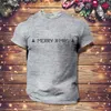 Men's T Shirts 2023 T-Shirt 3D Christmas Message Printed Short Sleeve Fashion Eversize Harajuku Top Top