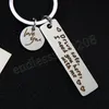 Drive Safe Potrzebuję cię tutaj ze mną metalowe liste breloyan love You Key Ring Round wisiorek urodzinowe Chritsmas Prezent Ojca