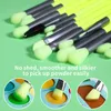 Outils de maquillage docolor des pinces de maquillage pour les yeux ensemble 15pcs Brushons de maquillage vert néon verts à sourcils professionnels mélanges de caches eyline 230724