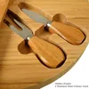 Plates Bamboo Cheese Plate Cutting Board Pull-Out Scalloped Deli Assortment Snack Platter