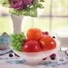 Smycken Puches Candy Plate Based Draining Fruit soffbord Tray Multifunktionella höga frukter