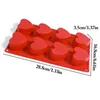 Bakformar 1pc hjärtform kaka mögel non stick 8 håligheter silikon diy chokladverktyg tillbehör