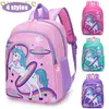 Sacos escolares Unicórnio Schoolbag Crianças Crianças Mochila Dupla Ombro Sacos Escolares Dos Desenhos Animados Mochila À Prova D 'Água Moda Mochilas Grande Saco De Livro 230725