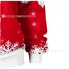 女性用セーター女性カジュアルな醜いセーターサンタクロースプリントゆるいセクシーなスノーフレークプルオーバー秋の冬クリスマスClo L230725