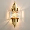 Wall Lamp Nordic Gold Creative Modern Luxury Crystal LED Lights Living Room Bedroom Restaurant Simple Interior Sconce