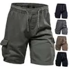 Herren-Shorts, Outdoor, mehrere Taschen, Baumwolle, Sport, Cargo, dünne Sommer-Viertelhose, mittlerer Trend, Strand