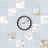 Marble Tile Stickers 10 pieces of white gold marble tiles for home renovation and renovation Kitchen back panel bathroom bar counter decorative wall sticker