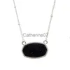 Anhänger Halsketten Harz Oval Druzy Drusy Sechseck Anhänger Halskette Choker Statement Halsketten für Frauen Schmuck Geschenk J230725