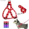 Ensemble harnais et laisse pour chien en nylon harnais pour chien à empreinte de patte réglable sangle de laisse de marche pour petits chiens moyens S/M/L L230620