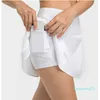 ヨガluスカートshort for women Summer Sport Runテニスアスレチックレジャーキュロットジムトレーニングスコートセクシーな素敵なビーチドレスフィットネス