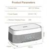 Tragbare Lautsprecher Smart Bluetooth -Lautsprecher Multifunktional drahtloser Wecker Lautsprecher Lichtzeit Display Helligkeit Anpassungsmänner R230725