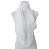 Foulards coréen couleur unie mince en mousseline de soie foulard en soie été serviette de plage femmes crème solaire châle femme longue dîner robe de soirée V10