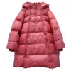 Down Coat Kids Girl Winter Down Jackets 8 10 12 years Fashion Zipper Puffer Coat Pink Purple Loose Children Spring Fall Outerwear HKD230725