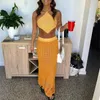 Jupes style plage tricot rayé Maxi jupes été vacances mode femmes sexy taille haute crayon longue jupe moulante Y2K vêtements vintage 230720