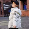 Giù cappotto ragazze addensare caldo giacca invernale casual parka outwear ragazzi impermeabile colletto alla coreana cappotto con cappuccio per bambini pane piumini HKD230725