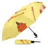 Parasol żyrafa afrykańskie pierwiastki afrykańskie żółte w pełni autoutomatyczne parasol deszczowy dla kobiet dzieci składane słońce wydrukowane osiem pasm