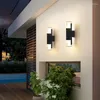 Duvar lambası Nordic Led Açık Kapalı Yatak Odası Başucu Oturma Odası Sconce Corridor Loft Merdiven Aydınlatma Armatürü Alüminyum