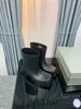 Trooper Boots luxury designer Women Rain Boots fashion rubber Platform Square head Boots Size 35-40