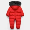 Casaco de inverno -30 graus inverno jaqueta de menino agasalhos casacos roupas infantis russas engrossar macacões de neve roupas de bebê menina macacão infantil HKD230725