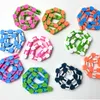 10 цветов стилей 24 ссылки дурацкие треки Snake Puzzle Snap и нажмите Sensory Toys тревожные снятия стресса.