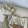 Torkade blommor vintage Europe Style Brud Bouquet Handheld Natural Dried Flowers Prydnad för bröllopsengagemang Ceremoni Props R230725