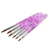 6 Teile/satz Nail art Pinsel Acryl Malerei Zeichnung Pinsel Nagel Zubehör für Maniküre Design Nagel Gel Pinsel Salon und zu Hause