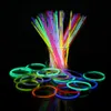 LED ışık çubukları 100pcs parti floresan parıltı bilezik kolyeler neon düğün renkli çubuk mini 230724