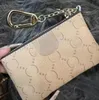 2024SS 7style Fashion Designer Keychains Leather Holders Key Pouch Purse Unisex Womens Mens Coin Card Holder Coin Purses Mini Wallet Bag Accessories Keychain