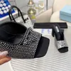 Slippers Slippers Mules Shoes fomens Slides High Heels Shoes Factory обувь для оборудования настоящий шелковый коренастый блок Slip-On Open Toe Luxury Designers Box Z230727