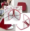 Red Fashion Classic Folding Double Side Mirror Portable Hd Make-up Mirror And Magnifying Mirror With Flannelette Bag&Gift Box For VIP Client