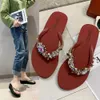 Slippers Bohemian Strass Sandalen Vrouwen Zomer Antislip Clip Teen Slippers Casual Wiggen Slippers Vrouwelijke Strand Schoenen qq707 L230725